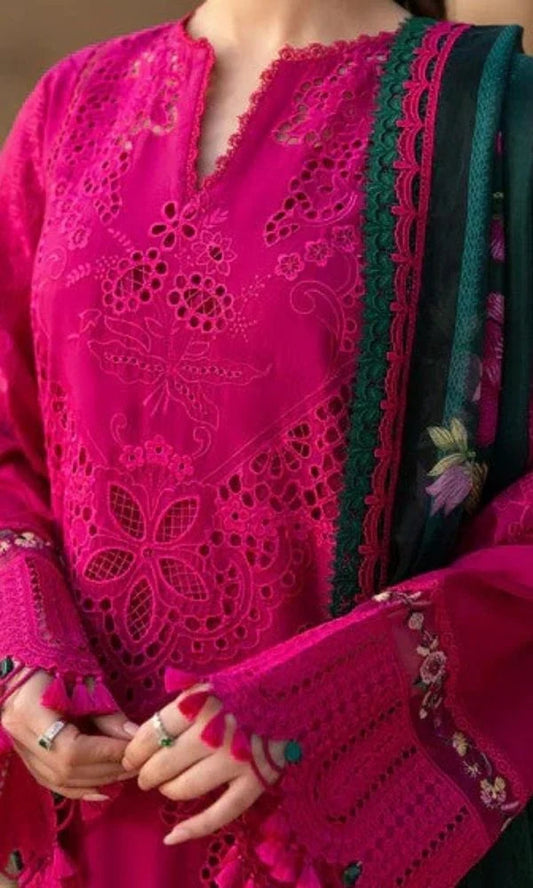 Lawn 3pc unstitched Embroidered suit