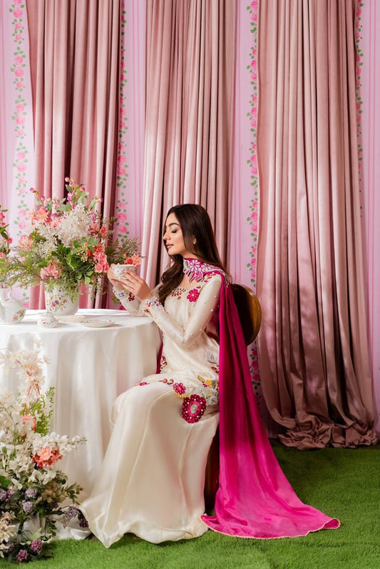 Luxury Embroidered Chiffon 3-Piece Unstitched Formal Suit