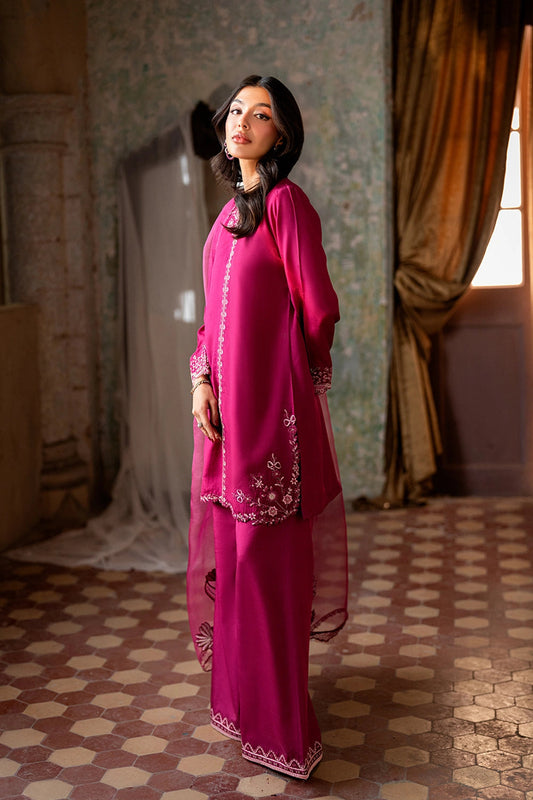 Elegant Magenta Embroidered | 3-Piece Unstitched Formal Suit