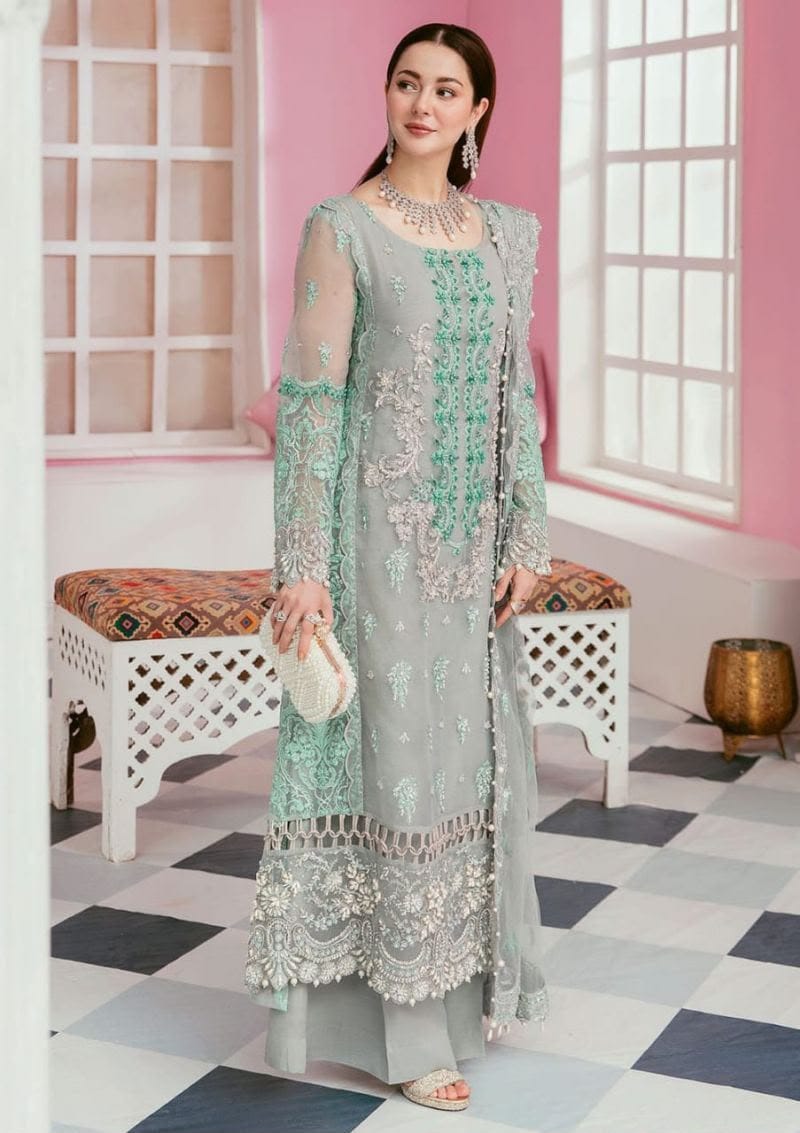 Mint Grace Embroidered | 3-Piece Unstitched Formal Suit