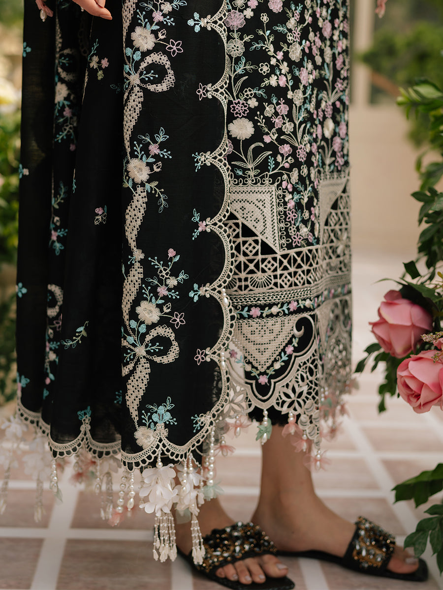 Black Luxury Lawn Suit
