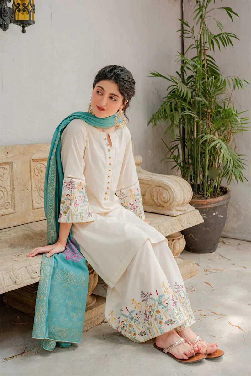 Astoor Embroidered Dhanak Suit