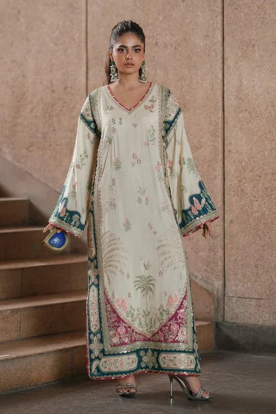 Ethnic White Silk Suit