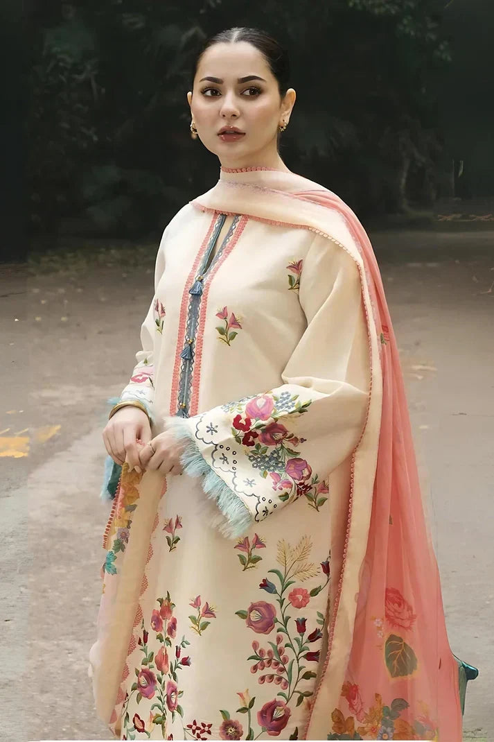 White Lilly Lawn Suit