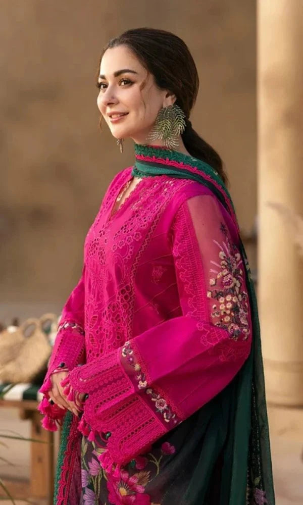 Lawn 3pc unstitched Embroidered suit