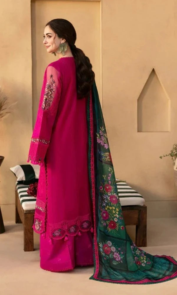 Lawn 3pc unstitched Embroidered suit