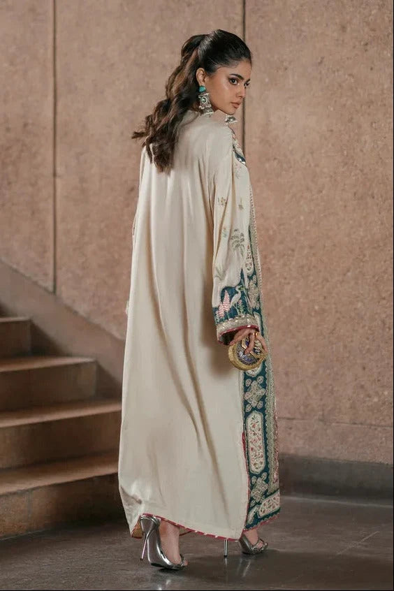 Ethnic White Silk Suit