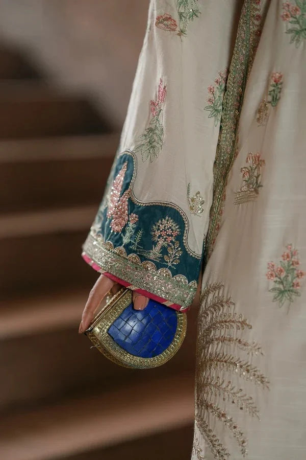 Ethnic White Silk Suit