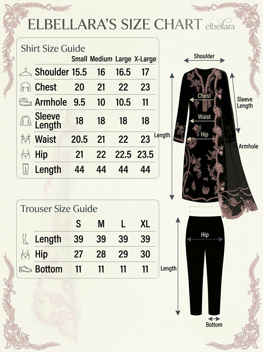 Haniya Embroiderd 3pc - Lawn