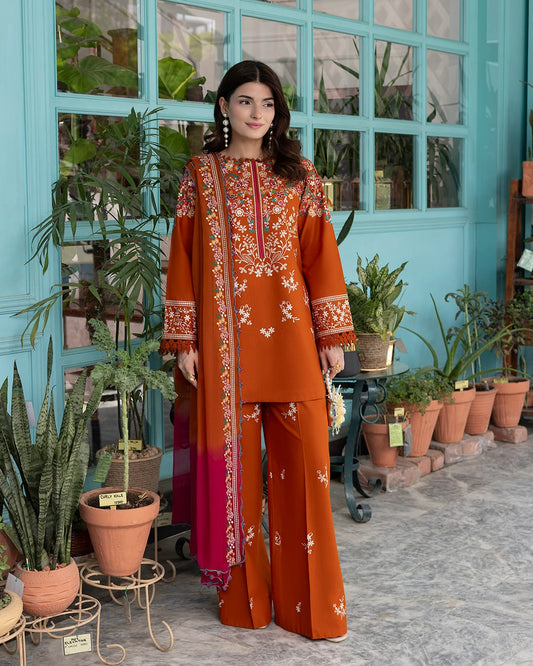 Miel Unstitched 3-Piece Embroidered Lawn Suit