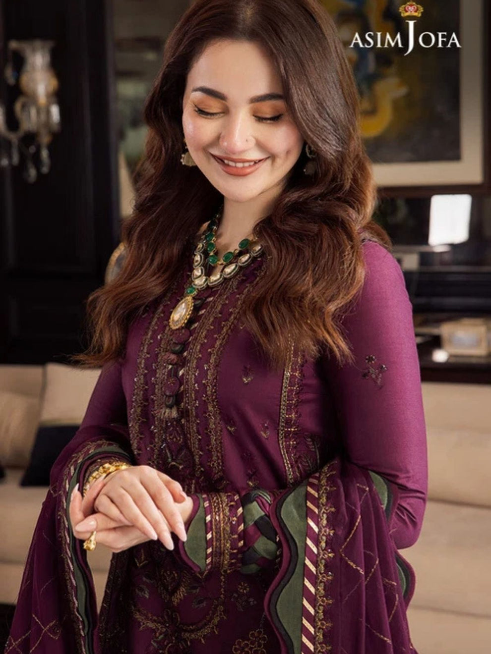 Dhanak Embroidered Winter Suit | 3-Piece Unstitched Collection