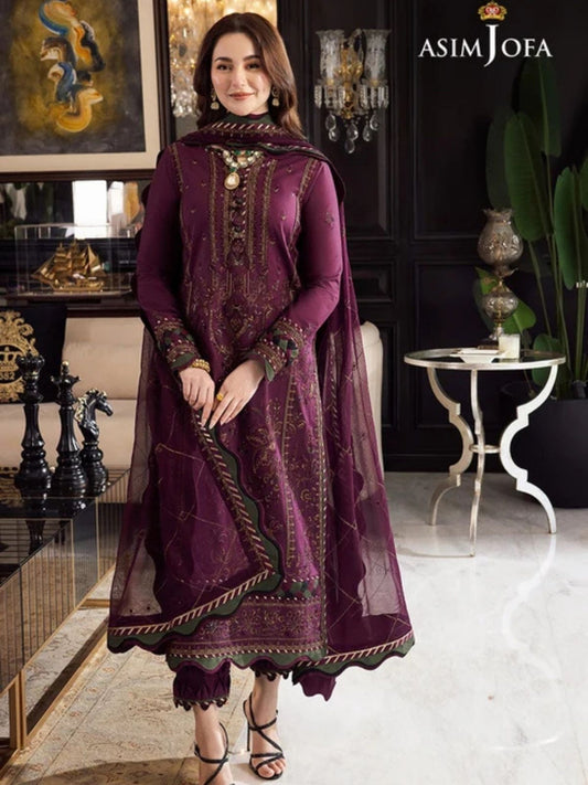 Dhanak Embroidered Winter Suit | 3-Piece Unstitched Collection