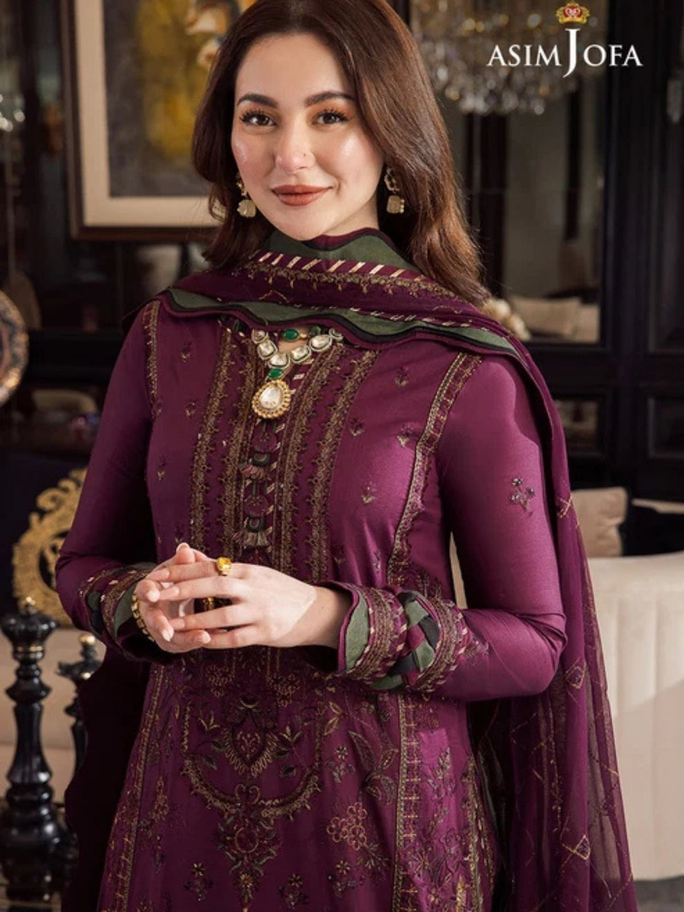 Dhanak Embroidered Winter Suit | 3-Piece Unstitched Collection