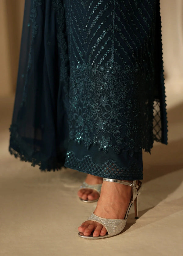 Azure Zinc Chiffon Suit