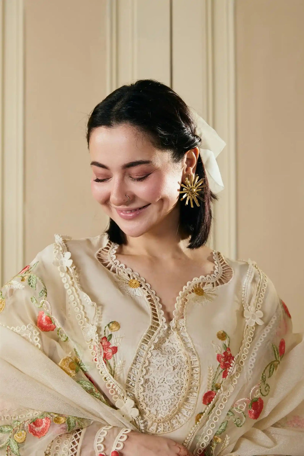 Hala" luxury embroidered lawn suit