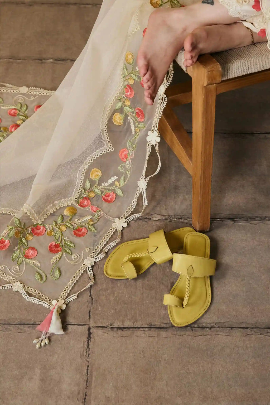 Hala" luxury embroidered lawn suit