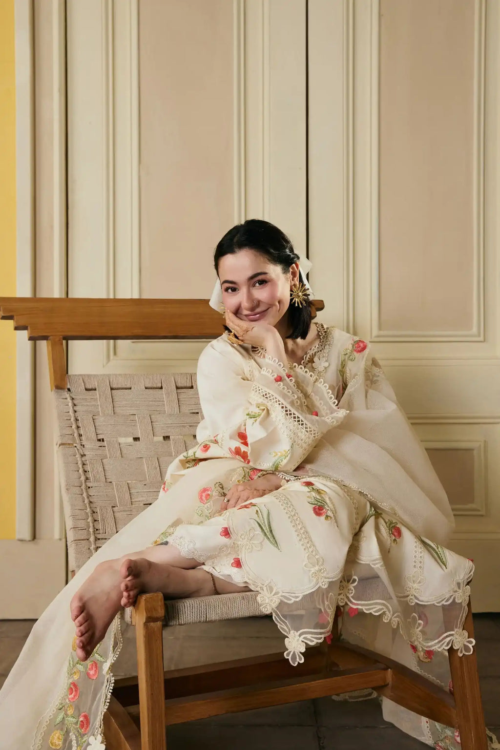 Hala" luxury embroidered lawn suit