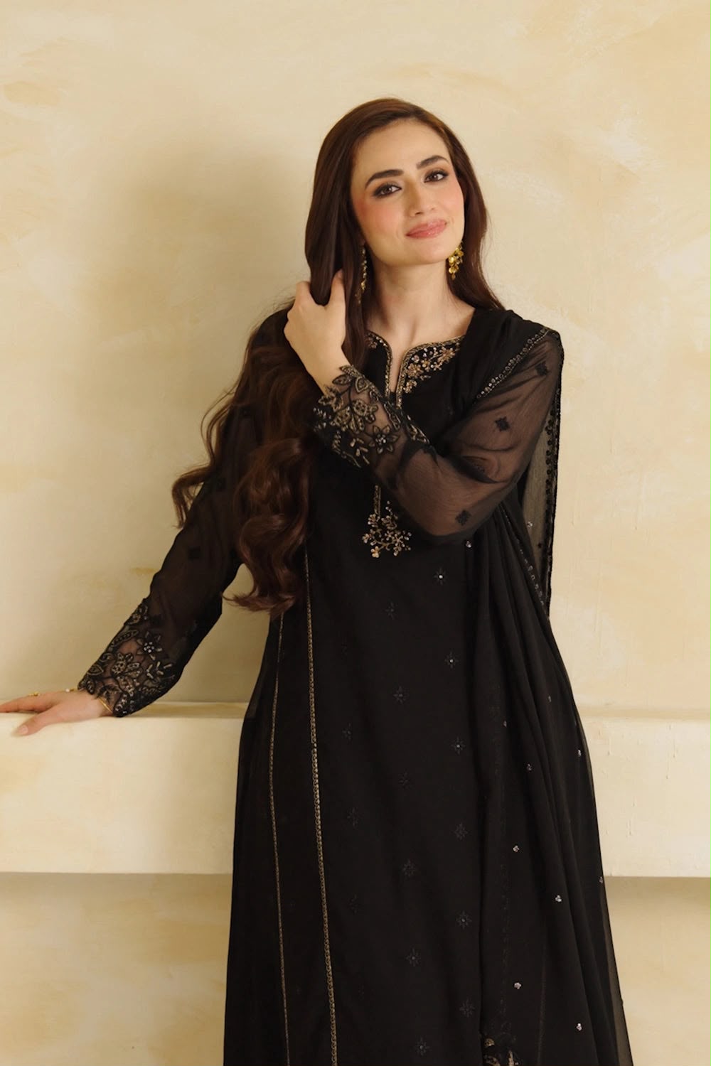 Black Embroidered | 3-Piece Unstitched Formal Suit