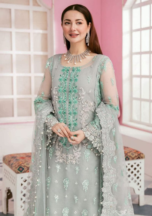 Mint Grace Embroidered | 3-Piece Unstitched Formal Suit