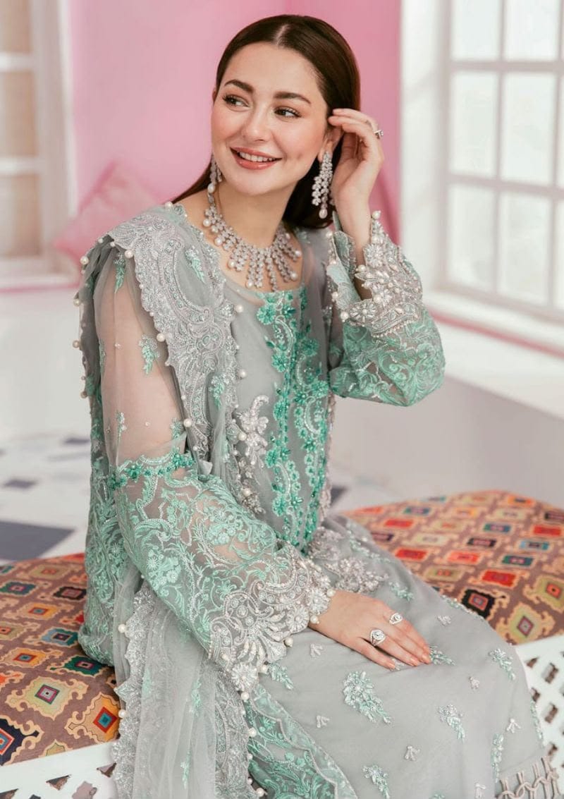 Mint Grace Embroidered | 3-Piece Unstitched Formal Suit