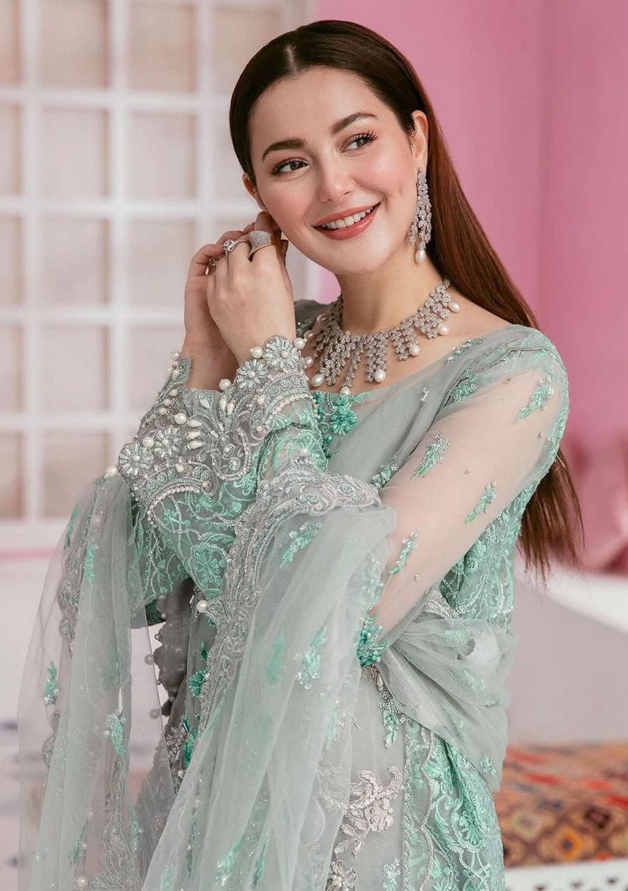 Mint Grace Embroidered | 3-Piece Unstitched Formal Suit