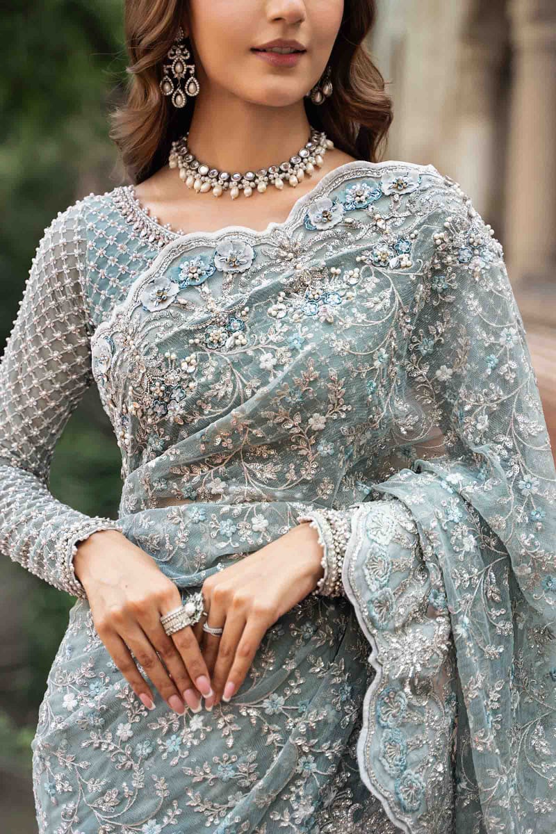 Exclusive Embroidered Net Saree