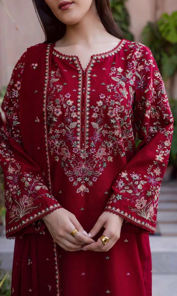 Elegant Black & Maroon 3-Piece Suit