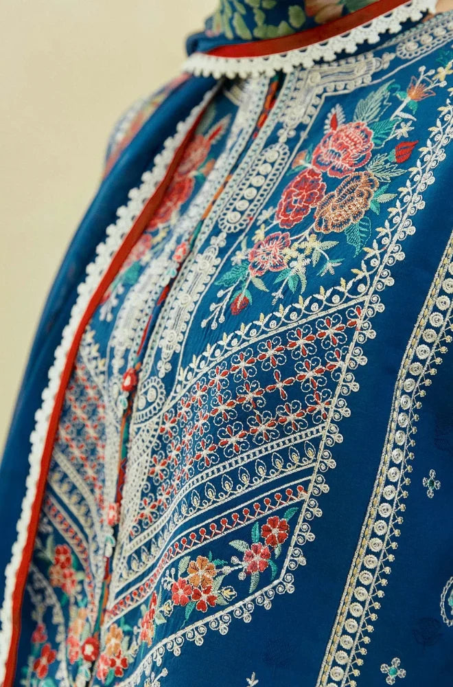 Zeeva 3PC Lawn Embroidered Suit