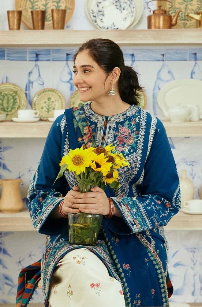 Zeeva 3PC Lawn Embroidered Suit