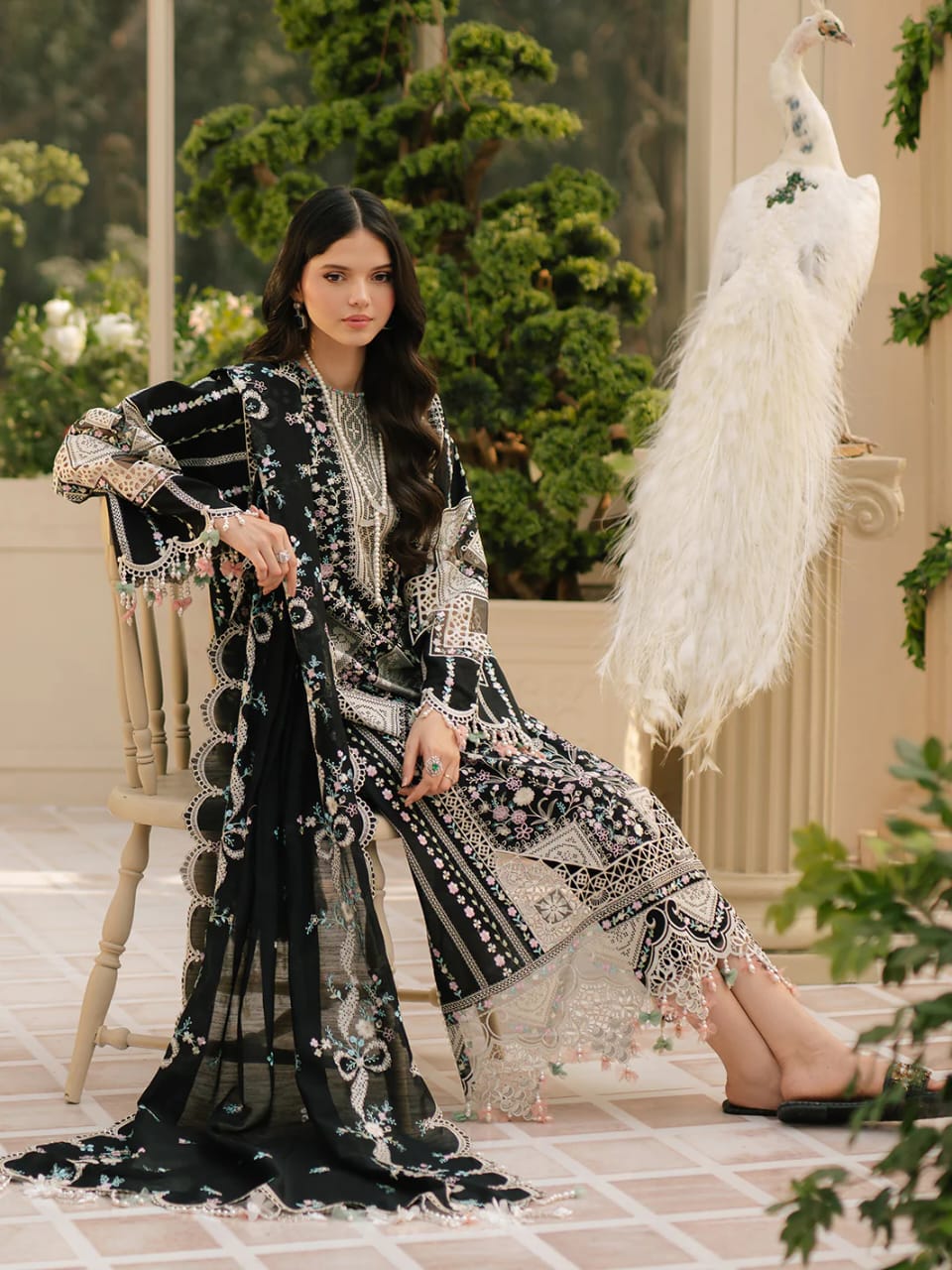 Black Luxury Lawn Suit