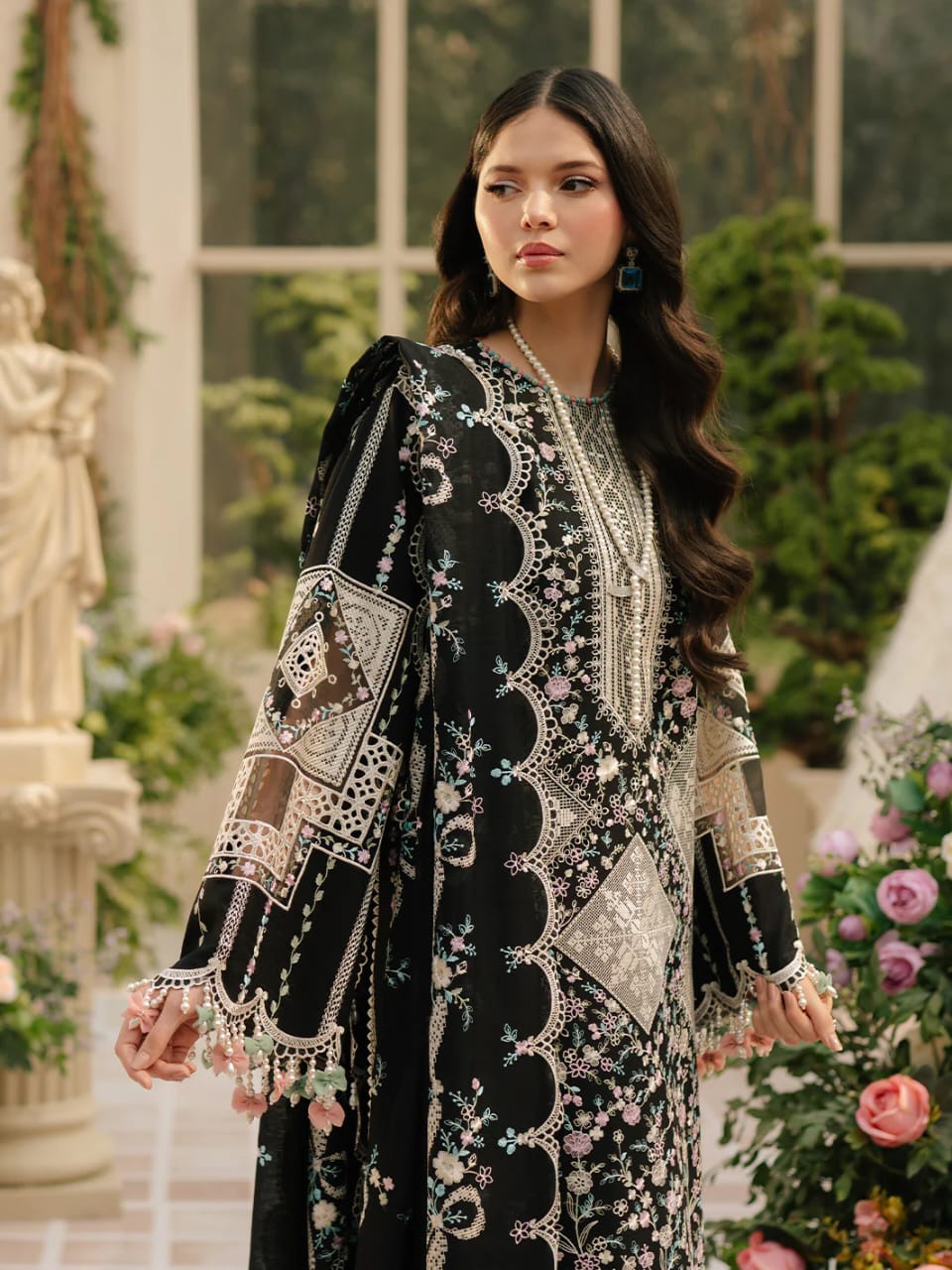 Black Luxury Lawn Suit