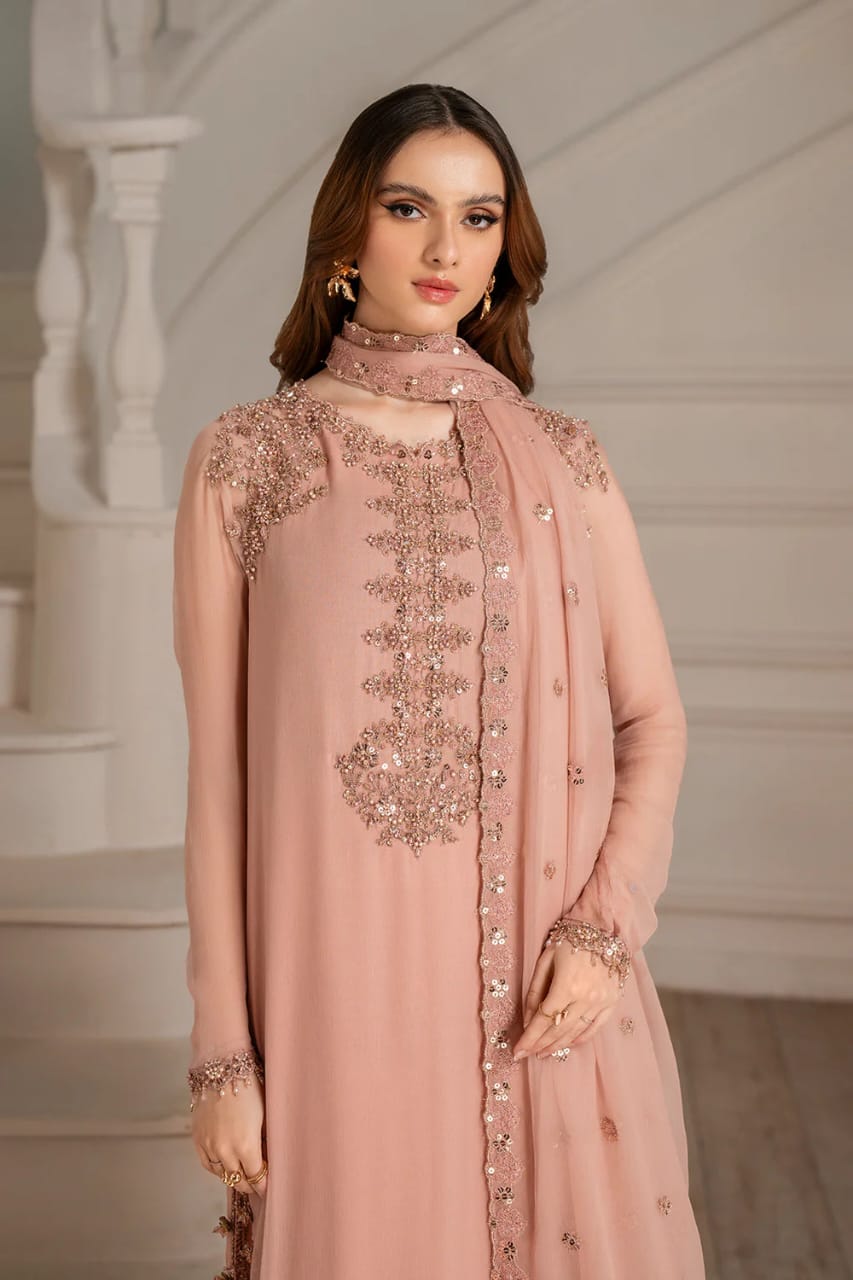 Iznik Embellished Chiffon Dress