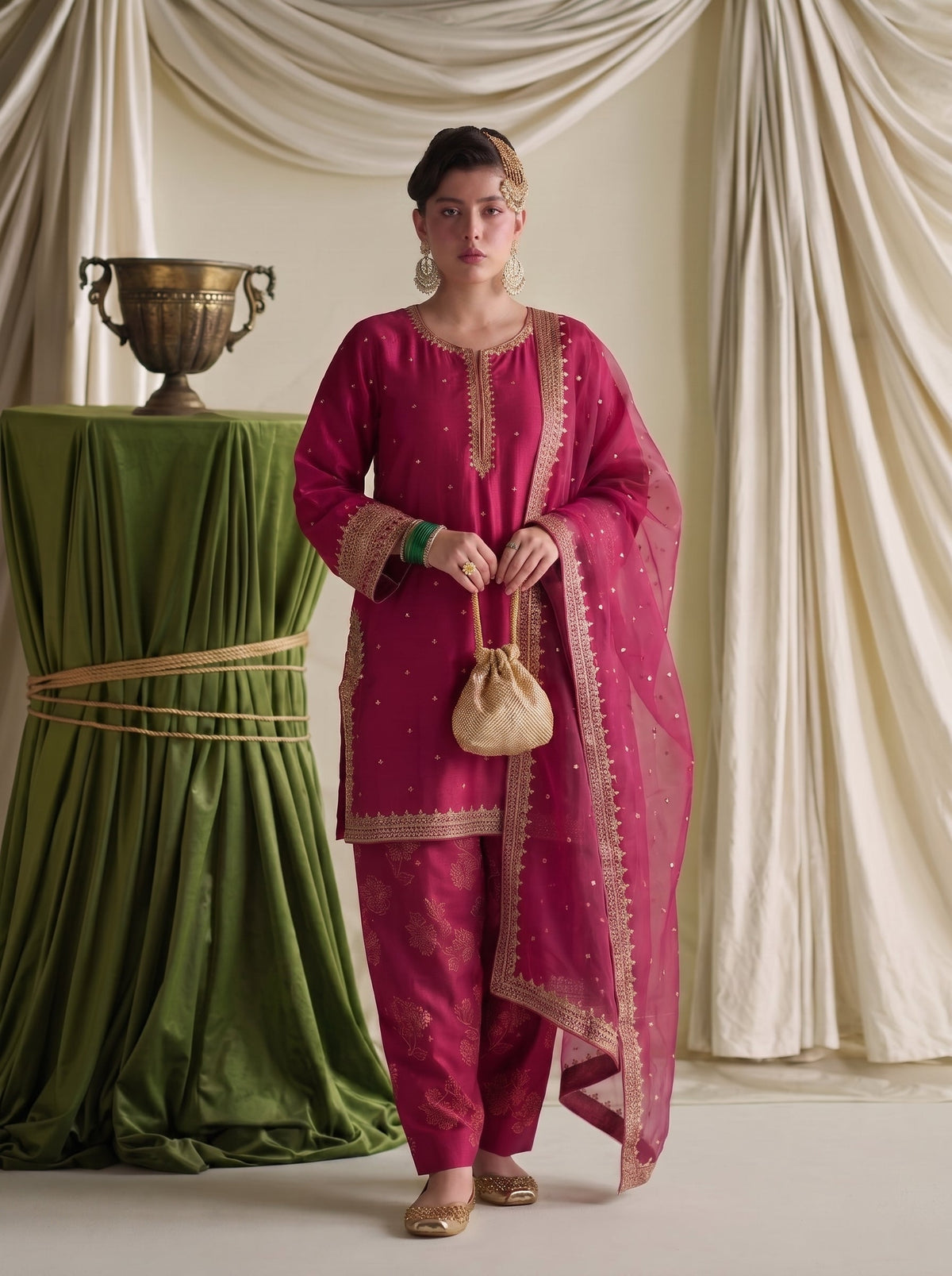 Sofia Embroidered (stitched) - 3pcs