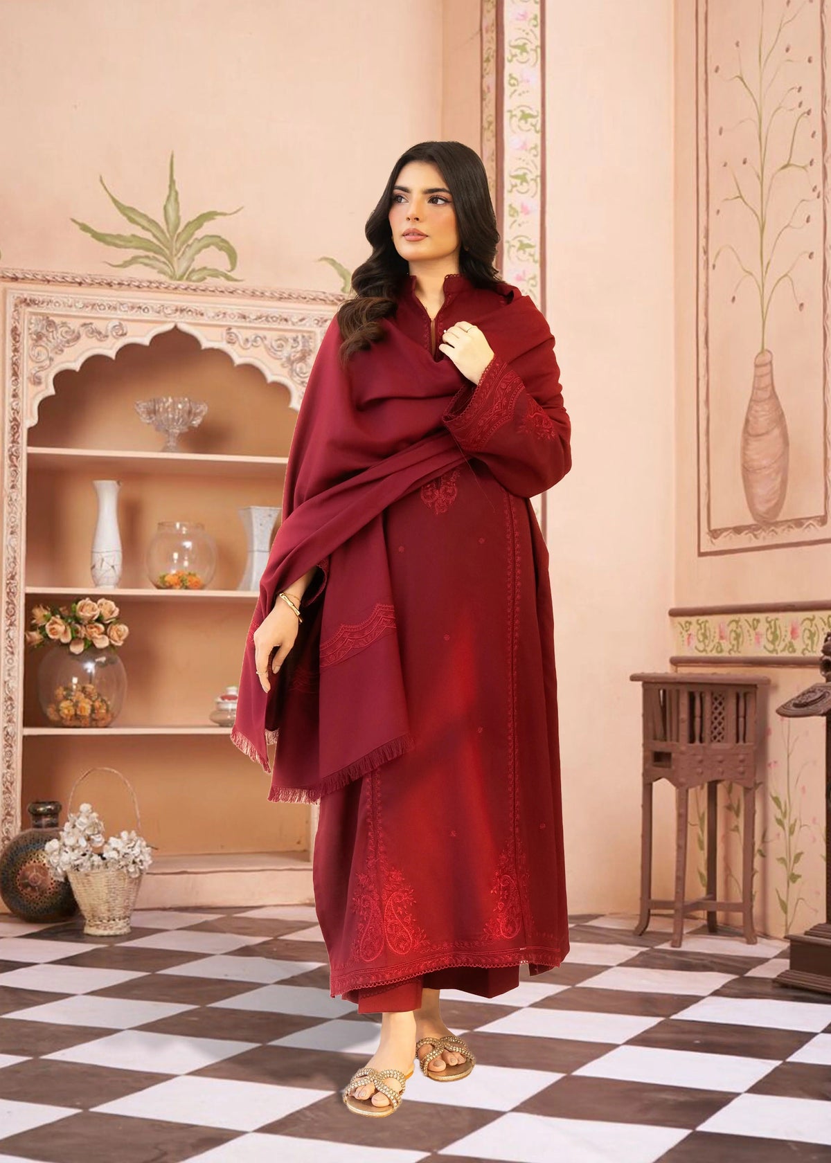 Mehroo Embroidered 3pcs