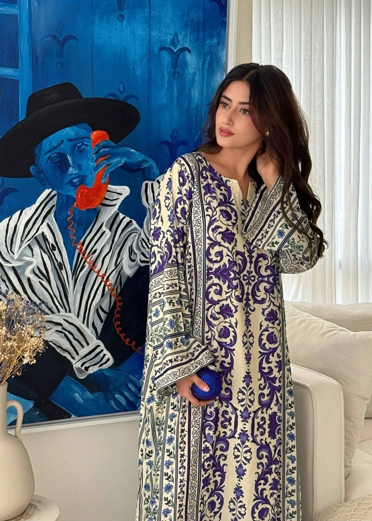 Orchid - Printed Kaftaan