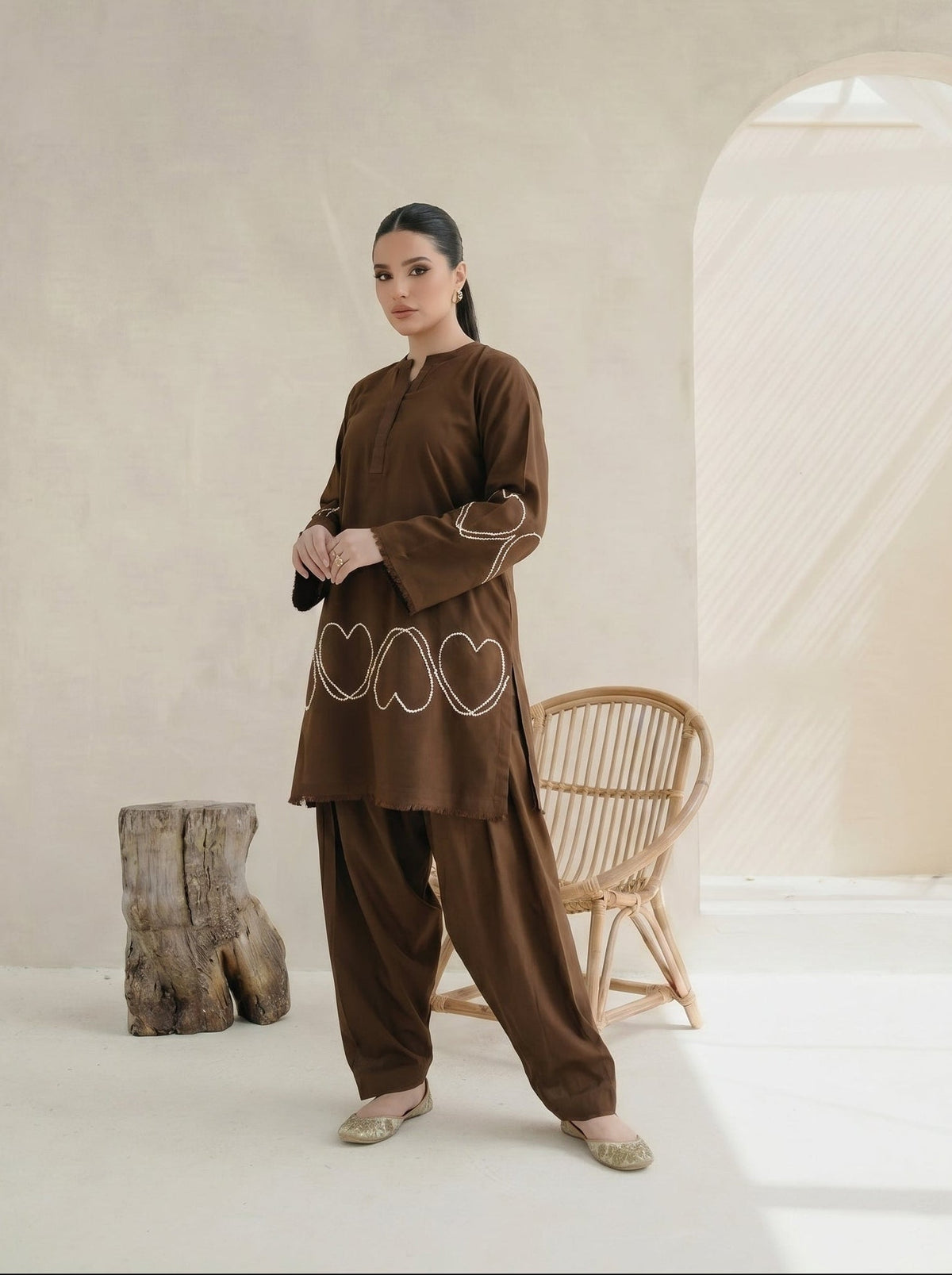 Aiza Embroidered  - 2Pc