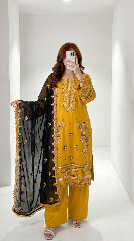 Gul naaz Embroidered - 3pc